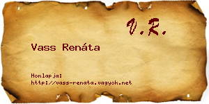 Vass Renáta névjegykártya