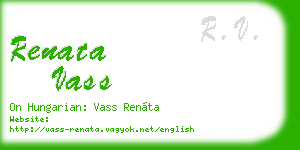 renata vass business card